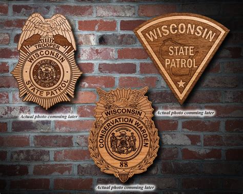 Personalized Wooden Wisconsin State Patrol Badge or Patch - Etsy