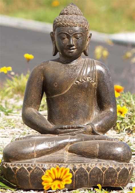 SOLD Meditating Buddha Statue 24" (#83ls19): Hindu Gods & Buddha Statues