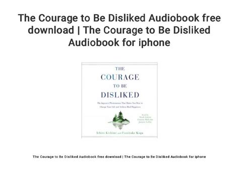 The Courage to Be Disliked Audiobook free download | The Courage to B…