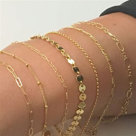 Dainty Chain Bracelet Gold Filled Bracelet Layering Bracelet - Etsy ...