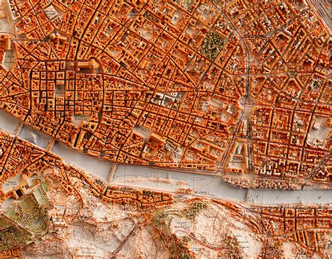 Cities - topographic 3D art map | Behance