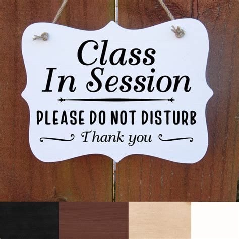 Class in Session Sign Do Not Disturb Sign Front Door Sign - Etsy UK