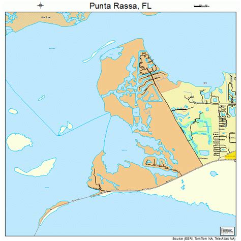 Punta Rassa Florida Street Map 1259250