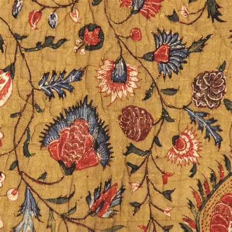Detail of 18th century cribquilt, made of Indian handpainted chintz, Museum Texel | Antique ...