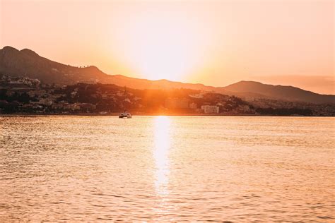 Silhouette of boat on sea during sunset 1229576 Stock Photo at Vecteezy