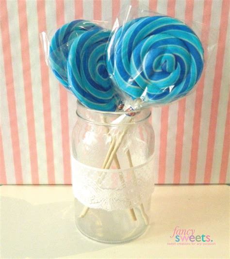 Large blue raspberry lollipops. Perfect for that birthday party or ...