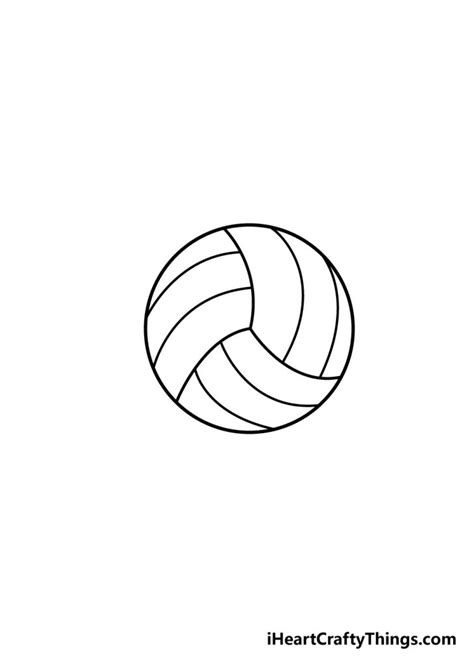 Volleyball Drawing - How To Draw A Volleyball Step By Step