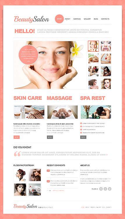 Template 41720 - Beauty Salon Joomla Template With Homepage Photo ...