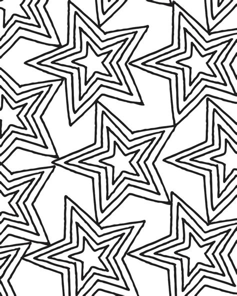 Printable Star Pattern Coloring Page for Adults and Kids | Mama Likes This | Star coloring pages ...