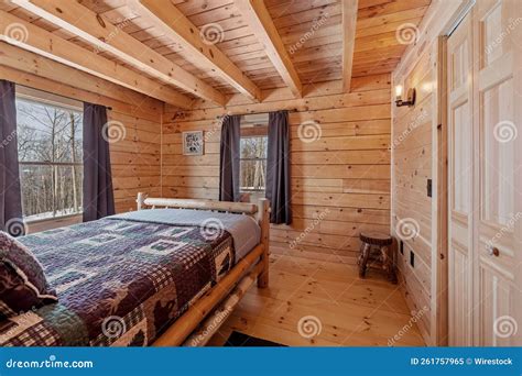 Room Interior of Log Cabin in Mountains Stock Image - Image of interior ...