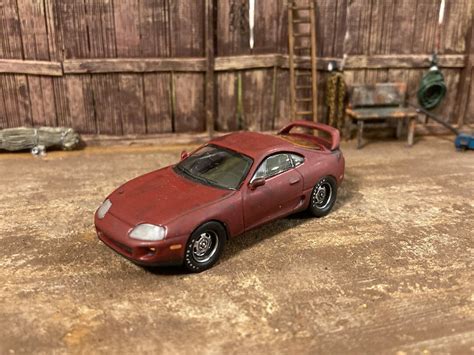 Toyota Supra Customized 1/64 Scale Diecast Car. Custom Barn Find Style ...