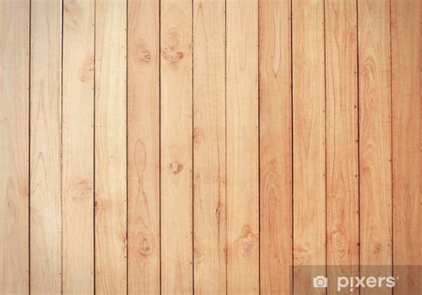 Wall Mural Big Brown wood plank wall texture background - PIXERS.CA