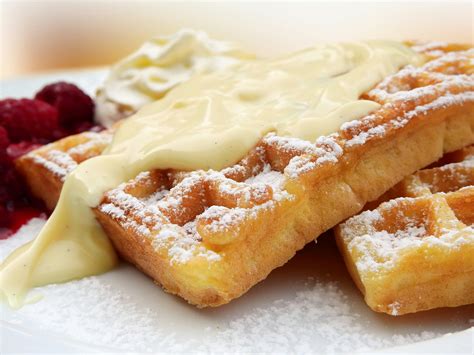 Waffles With Cream · Free Stock Photo