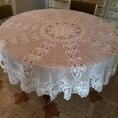 crochet round table cloth designs | Crochet tablecloth, Doily patterns ...