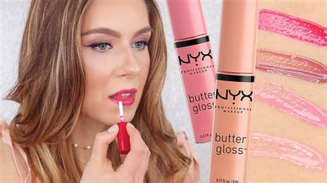 NYX Butter Gloss Review + Swatches - YouTube