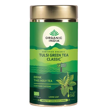 Organic India Certified Organic Tulsi Green Loose Leaf Tea Classic