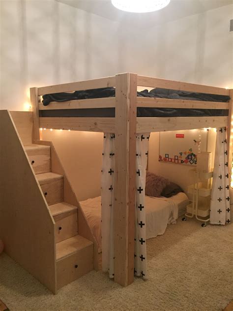 Loft bed | Diy loft bed, Loft bed plans, Build a loft bed