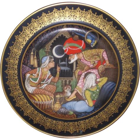 Scheherazade plate from The Arabian Nights Collection Artist Robert Hersey, Kaiser Porcelain ...