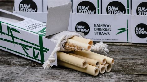 Bamboo drinking straws - Sustainable reusable straws - Raw Straw
