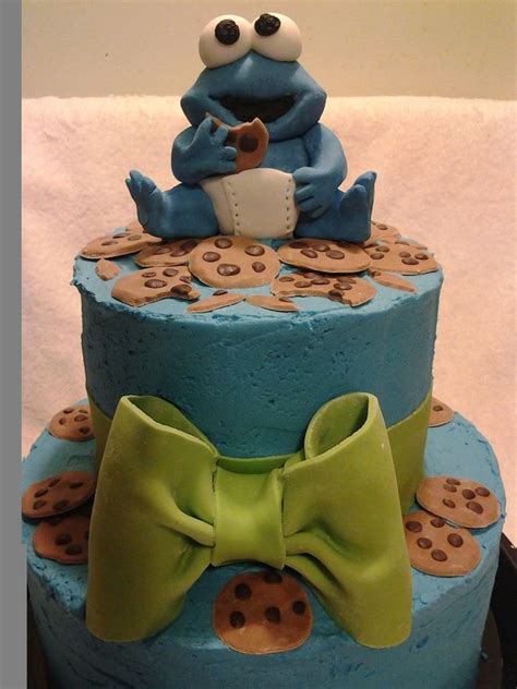 Baby Cookie Monster Cake for a Baby Shower Cookie Monster Cakes ...