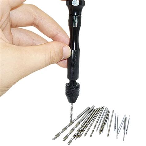 20pcs Mini Micro Twist Drill Bits 0.3mm 3.4mm Aluminum Precision Pin Vise Hand Drill Jewelry ...