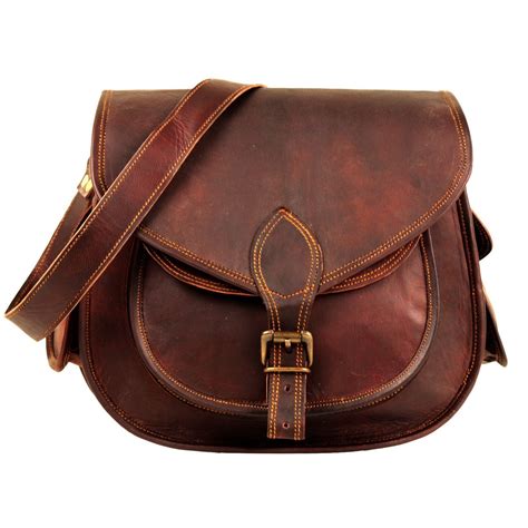 Brown Leather Messenger Bag Women's | semashow.com