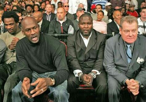 Charles Oakley, Michael Jordan, James Toney and Dan Goosen. | James toney, Michael jordan, Michael