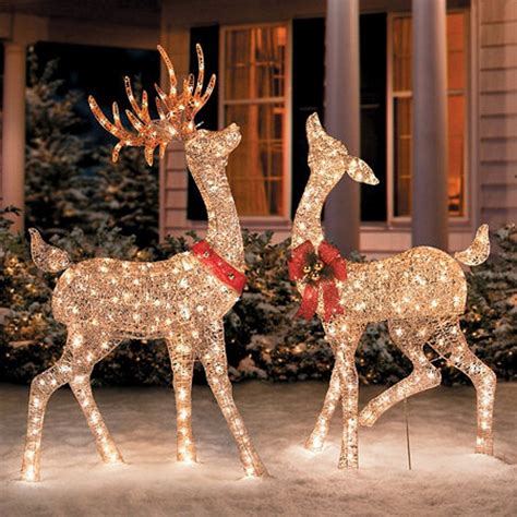 Home Accents Holiday Ft Warm White LED Reindeer With Sleigh Holiday ...