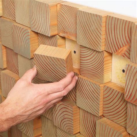 Need a feature wall or a focal point? Buy 4 x 4 lumber, and slice into ...