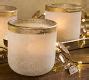 Modern Glass Candleholders - White & Gold | Pottery Barn