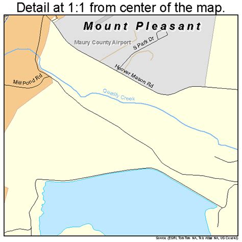 Mount Pleasant Tennessee Street Map 4751080