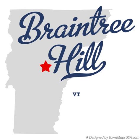 Map of Braintree Hill, VT, Vermont