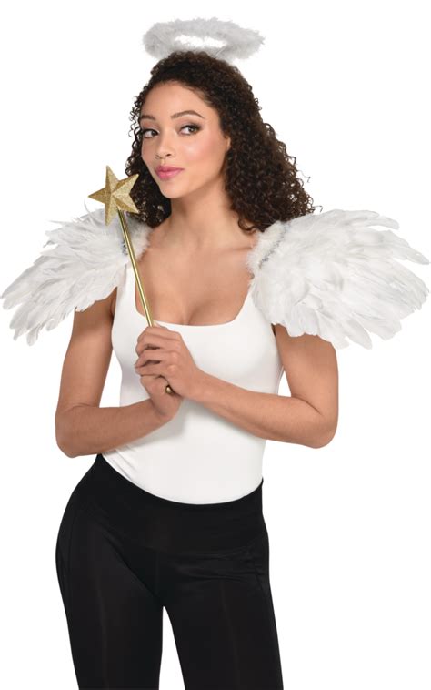 White Feather Angel Shoulder Halloween Costume Wings | Party City