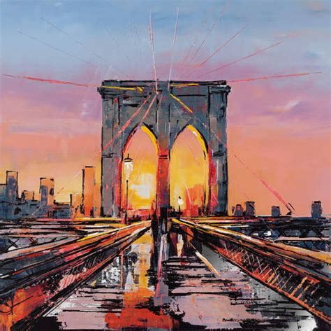 Over The Brooklyn Bridge | Arte en lienzo, Paisaje urbano, Pinturas acrílicas arte