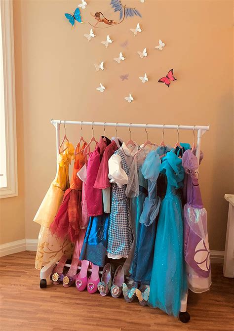 Child Garment Rack- Kids Closet Organizer- with 10 Children's Velvet ...