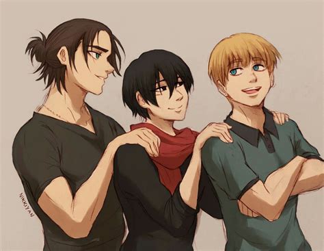 Aesthetic Aot Eren Mikasa Armin Fanart - Anime WP List