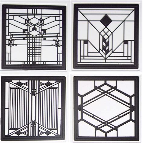 FLW coasters 3 | Frank lloyd wright art glass, Frank lloyd wright stained glass, Art deco design