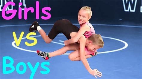 👦🏽👧Boys vs Girls Wrestling!💪 - YouTube