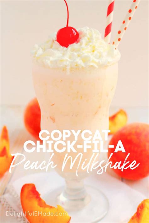 Copycat Chick-fil-A Peach Milkshake - Delightful E Made