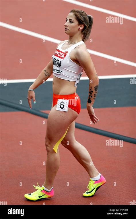 Ewa SWOBODA (Poland) competing in the Women's 100m Heat 6 at the Stock ...