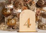 Rustic Wood Arch Wedding Table Numbers, Wooden Gold Plexi Table Numbers, Country Barn Wedding ...