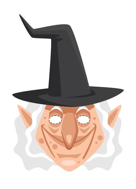 Witch Face Stencil - 10 Free PDF Printables | Printablee