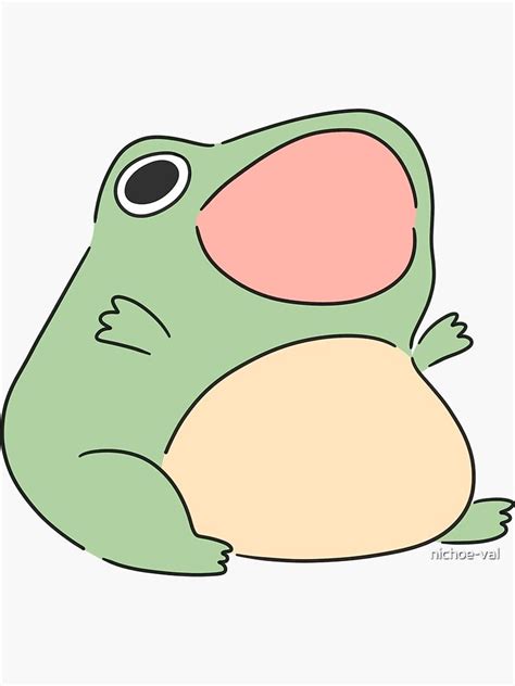 "Screaming froggy" Sticker for Sale by nichoe-val | Милые каракули, Рисунки лягушек, Милые рисунки