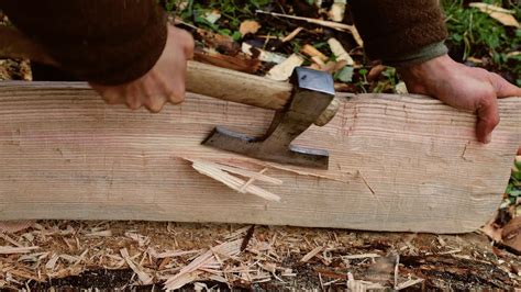 Hand Hewing Ash Planks with an Axe for an Anglo-Saxon Shield - Part II ...