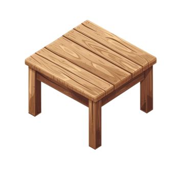 Wooden Table Furniture Isometric, Table, Wood, Wooden PNG Transparent ...