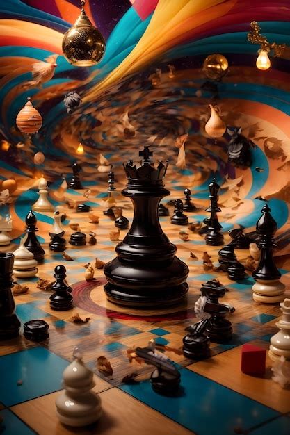 Premium AI Image | chess board art