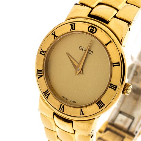 Gucci Golden Gold Plated 3300.2.L Women's Wristwatch 25MM Gucci | TLC