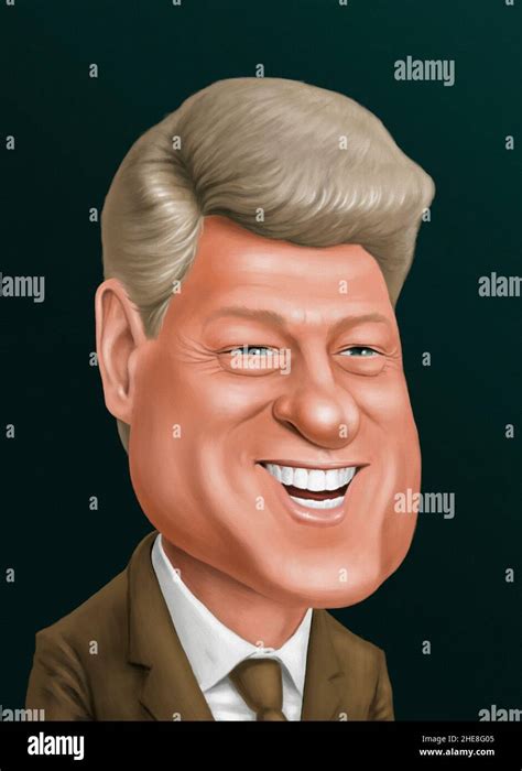 Bill Clinton Caricature Stock Photo - Alamy