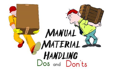 Manual Material Handling Safety Dos and Don’ts - HSE and Fire protection | safety, OHSA, health ...