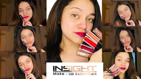 INSIGHT Cosmetics Non-transfer Liquid Lipstick | Swatches + Review |#lipstick #swatches - YouTube